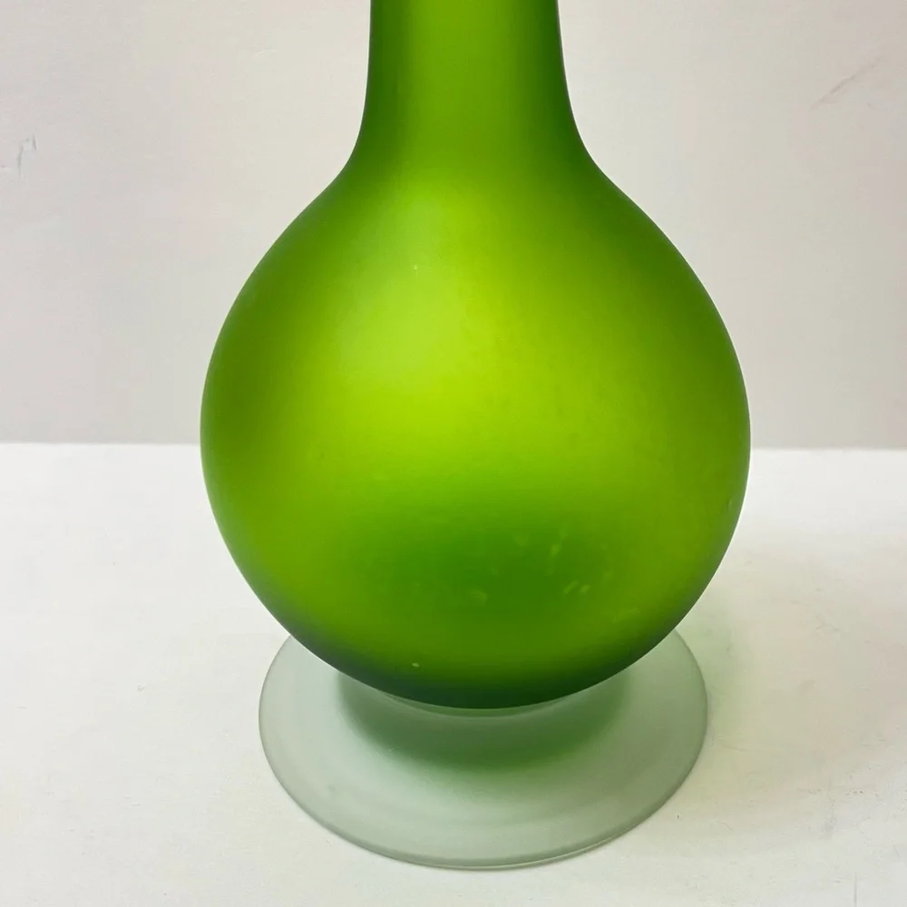 Carlo Moretti Rosenthal-Netter 1960s MCM Green Satin Glass Pencil Vase